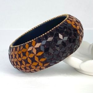Vintage Mosaic Glass Bangle Bracelet